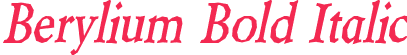 Berylium Bold Italic